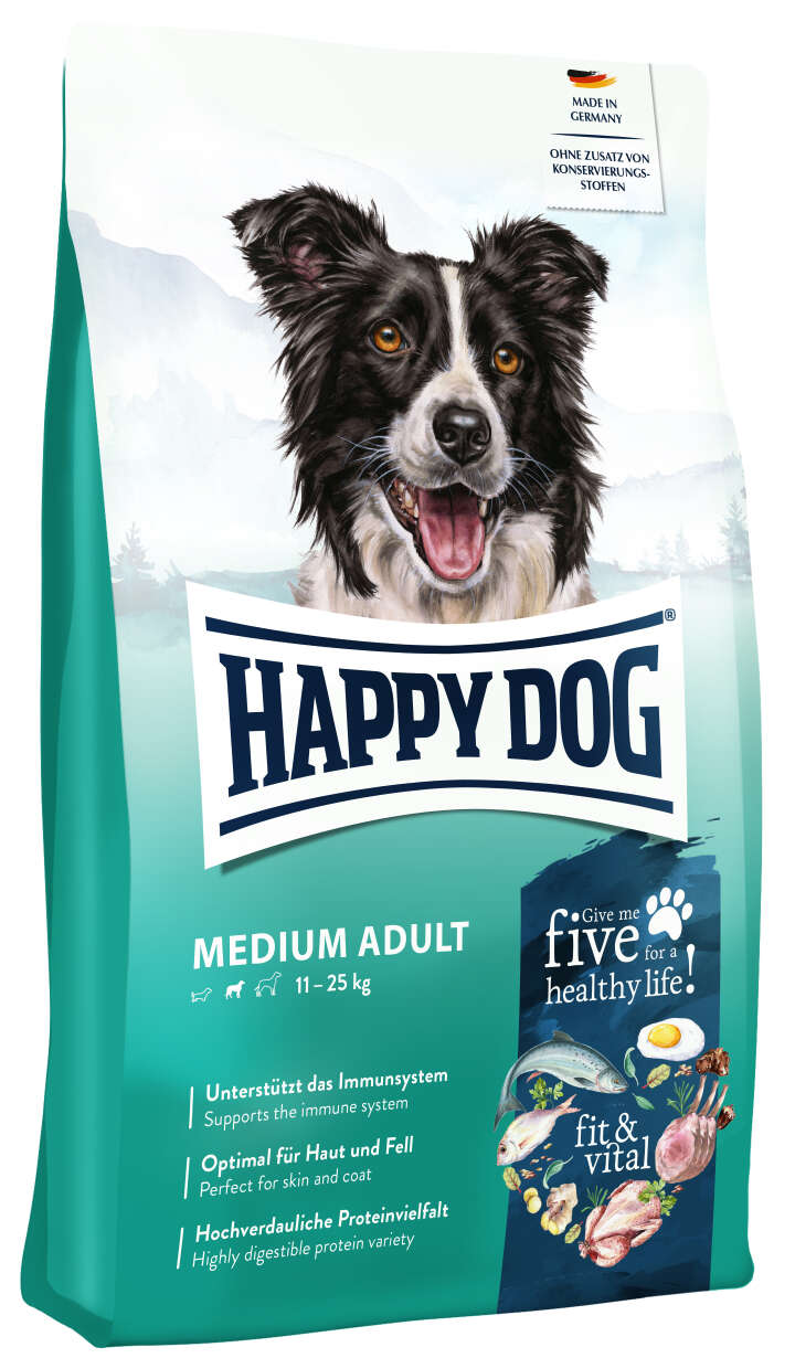 HAPPY DOG Hunde-Trockenfutter fit & vital Medium Adult